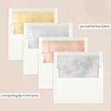 "Scripted Union" - Wedding Invitations in Pearl by Kelly Schmidt - Envelope Liner Options
