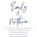 "Semi Formal" - Wedding Invitations in Navy by Kerry Doyle - Close-Up