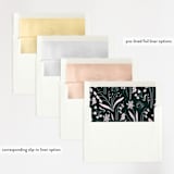 "Forest Foliage" - Wedding Invitations in Deep Forest by Eve Schultz - Envelope Liner Options