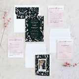 "Forest Foliage" - Wedding Invitations in Deep Forest by Eve Schultz - Invitation Suite
