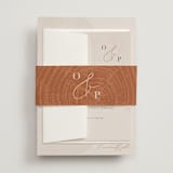 "a hundred years" - Wedding Invitations in Burnt Umber by Robin Ott - Assembled