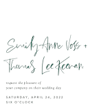 "Feathery Painted" - Wedding Invitations in Teal by Erika Firm - Close-Up