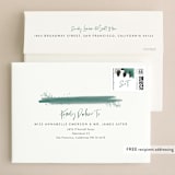 "Feathery Painted" - Wedding Invitations in Teal by Erika Firm - FREE Recipient Addressing