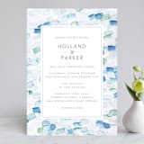 "Sea Glass" - Wedding Invitations in Ocean by Hudson meet Rose - Front