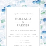 "Sea Glass" - Wedding Invitations in Ocean by Hudson meet Rose - Close-Up