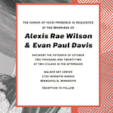 "Alexis" - Wedding Invitations in Coral by Calee A.H. Cecconi - Close-Up