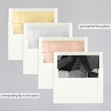 "Alexis" - Wedding Invitations in Coral by Calee A.H. Cecconi - Envelope Liner Options