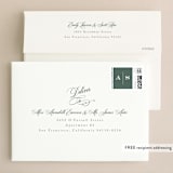 "Roman Shade" - Wedding Invitations in Evergreen by Carrie ONeal - FREE Recipient Addressing