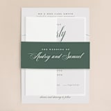 "Roman Shade" - Wedding Invitations in Evergreen by Carrie ONeal - Assembled