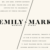 "Angled" - Wedding Invitations in Onyx by GeekInk Design - Close-Up