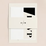 "Angled" - Wedding Invitations in Onyx by GeekInk Design - Assembled