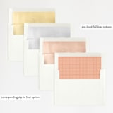 "tissue union" - Wedding Invitations in Cucumber by Carrie Moradi - Envelope Liner Options