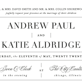 "Typography" - Wedding Invitations in Pearl by lena barakat - Close-Up