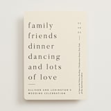 "Lineup" - Wedding Invitations in Latte by Jennifer Lew - Front