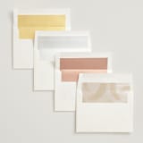"Lineup" - Wedding Invitations in Latte by Jennifer Lew - Envelope Liner Options