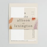 "Lineup" - Wedding Invitations in Latte by Jennifer Lew - Assembled