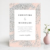 "Textured Dots" - Wedding Invitations in Blush by Emily Sabol Goss - Front