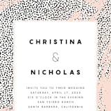 "Textured Dots" - Wedding Invitations in Blush by Emily Sabol Goss - Close-Up