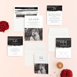 "Eloquent" - Wedding Invitations in Coal by Mansi Verma - Invitation Suite