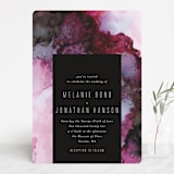 "Aurora" - Wedding Invitations in Raspberry by Itsy Belle Studio - Front