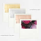 "Aurora" - Wedding Invitations in Raspberry by Itsy Belle Studio - Envelope Liner Options