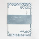 "Painted Ikat" - Wedding Invitations in Frost by Liz Conley - Assembled