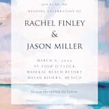 "Sand & Sun" - Wedding Invitations in Ocean by Nicole Walsh - Close-Up