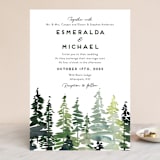 "Evergreens Watercolor" - Wedding Invitations in Forest by Yao Cheng Design - Front