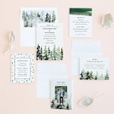 "Evergreens Watercolor" - Wedding Invitations in Forest by Yao Cheng Design - Invitation Suite