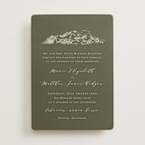 "into the mountains" - Wedding Invitations in Olive by Helen Halik - Front