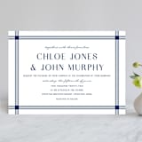"window pane check" - Wedding Invitations in Navy by Kerry Doyle - Front