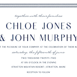 "window pane check" - Wedding Invitations in Navy by Kerry Doyle - Close-Up