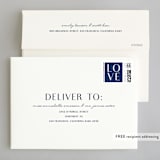 "window pane check" - Wedding Invitations in Navy by Kerry Doyle - FREE Recipient Addressing