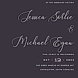 "Right Side" - Wedding Invitations in Blackberry by Susan Brown - Close-Up