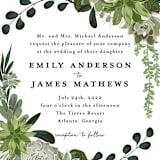 "Agave & Greens" - Wedding Invitations in Ivory by Susan Moyal - Close-Up