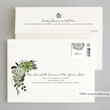 "Agave & Greens" - Wedding Invitations in Ivory by Susan Moyal - FREE Recipient Addressing