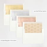 "Mosaic" - Wedding Invitations in Navy by GeekInk Design - Envelope Liner Options