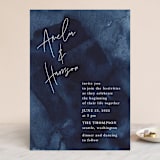 "Plain and Simple" - Wedding Invitations in Sapphire by Chris Griffith - Front