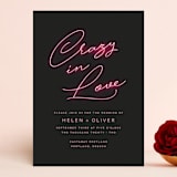 "Crazy in Love" - Wedding Invitations in Hot Pink by Design Lotus - Front