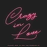 "Crazy in Love" - Wedding Invitations in Hot Pink by Design Lotus - Close-Up