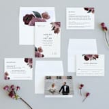 "floral corner" - Wedding Invitations in Marsala by Cass Loh - Invitation Suite