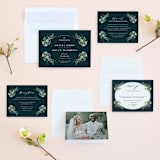 "Fresh Greenery" - Wedding Invitations in Mystic Forest by Jennifer Postorino - Invitation Suite