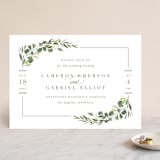 "Ensconce" - Wedding Invitations in Leaf by Kristie Kern - Front