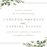 "Ensconce" - Wedding Invitations in Leaf by Kristie Kern - Close-Up