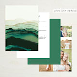 "Flow" - Wedding Invitations in Emerald by Three Kisses Studio - Back of Card