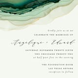 "Flow" - Wedding Invitations in Emerald by Three Kisses Studio - Close-Up