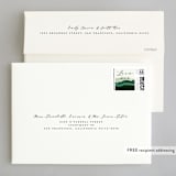 "Flow" - Wedding Invitations in Emerald by Three Kisses Studio - FREE Recipient Addressing