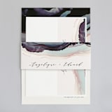 "Flow" - Wedding Invitations in Amethyst by Three Kisses Studio - Assembled