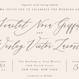 "Scarlet" - Wedding Invitations in Blush by Hooray Creative - Close-Up