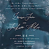 "Midnight Snowfall" - Wedding Invitations in Navy by Alethea and Ruth - Close-Up